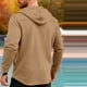thumbnail image 2 of Ceisia Men's Outdoor Sports Jacket Hooded Long Sleeve Winter Slim Fit with Button Gift with Pockets, 2 of 5