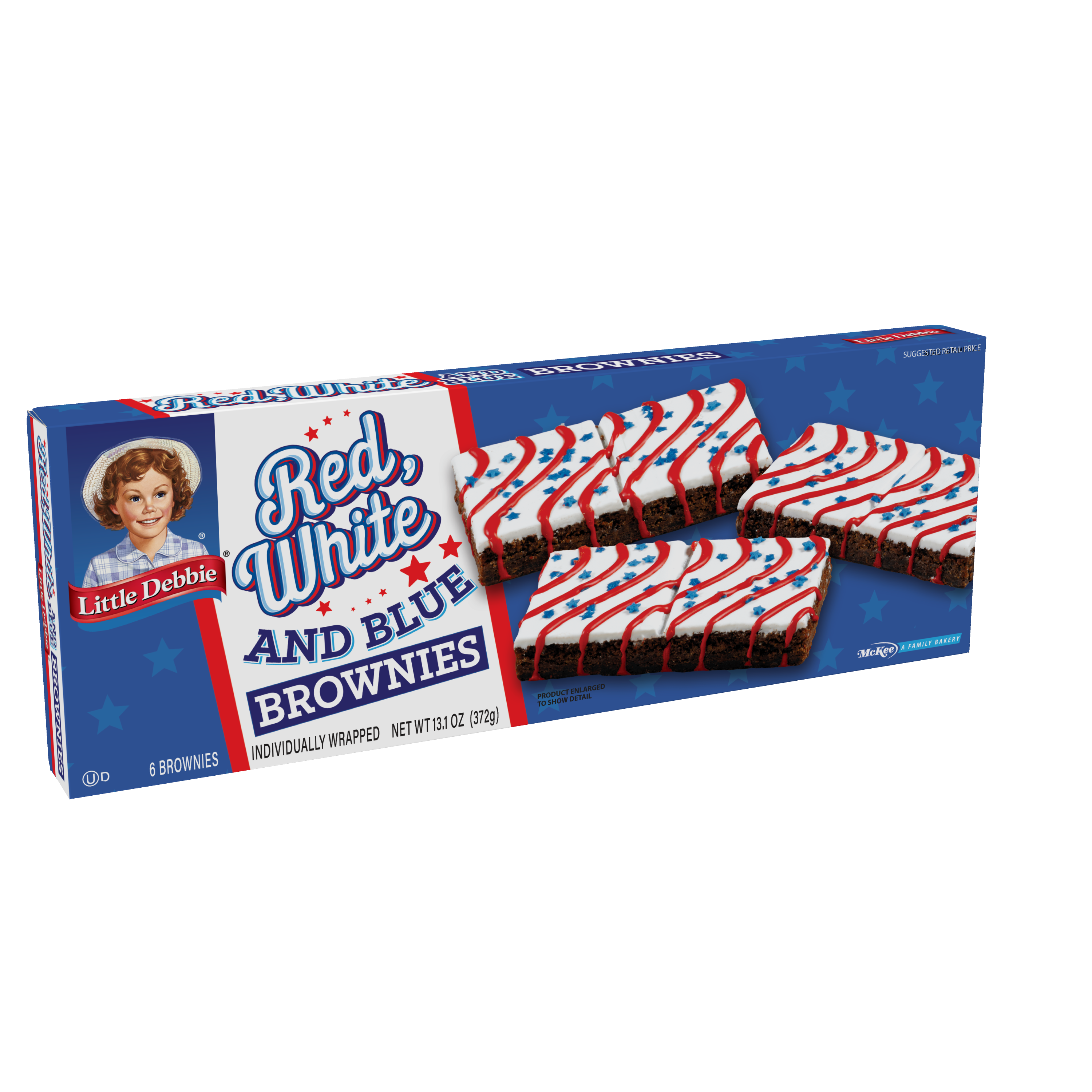 Little Debbie Red White And Blue Iced Brownies 4 Boxes 24 