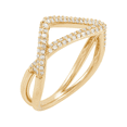 thumbnail image 4 of Women's Welry 1/3 cttw Diamond Twisted Ring in 10kt Yellow Gold, Size 9, 4 of 5
