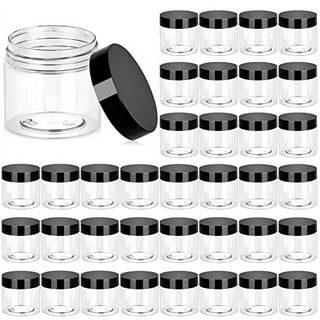 16 Pack 4oz(120ml) Slime Storage Favor Jars Clear Empty Wide-Mouth Plastic  containers with Clear lids for DIY Slime Making - 2.6x1.65