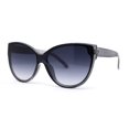 thumbnail image 3 of Womens Luxury 90s Designer Inset Lens Shield Large Cat Eye Sunglasses Slate Smoke, 3 of 4