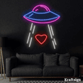 thumbnail image 4 of Craftnamesign UFO Abducted Love Neon Sign, Spaceman Decor,Bedroom Wall Art, 4 of 4