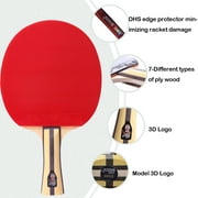 DHS 4002 Ping Pong Paddles Professional Table Tennis Racket with Hurricane Rubber Carrying Case - ITTF المطاط المعتمد للعب البطولة