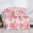 thumbnail image 3 of Uemuo Pigs Head And Donuts Printed Throw Blanket for Couch, Fluffy Fuzzy Blankets for Bed, Sofa, Cozy Flannel Faux Fur Blanket-80"x60", 3 of 6