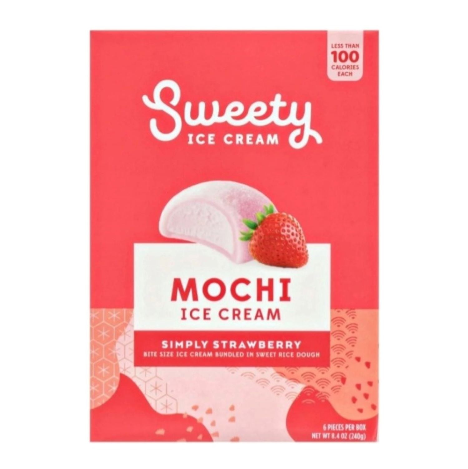 Sweety Ice Cream Strawberry Mochi Pieces, 8.4 oz. 6 Count