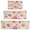 Pink Mushroom Cartoon, variant on Purple Mushroom Star Black Pattern Kitchen Rugs Sets Of 3,Kitchen Runner Rugs Non Skid Washable,Decorative Kitchen Floor Mats for Kitchen,Sink,Laundry,17"x30"  17"x47"   17"x59"