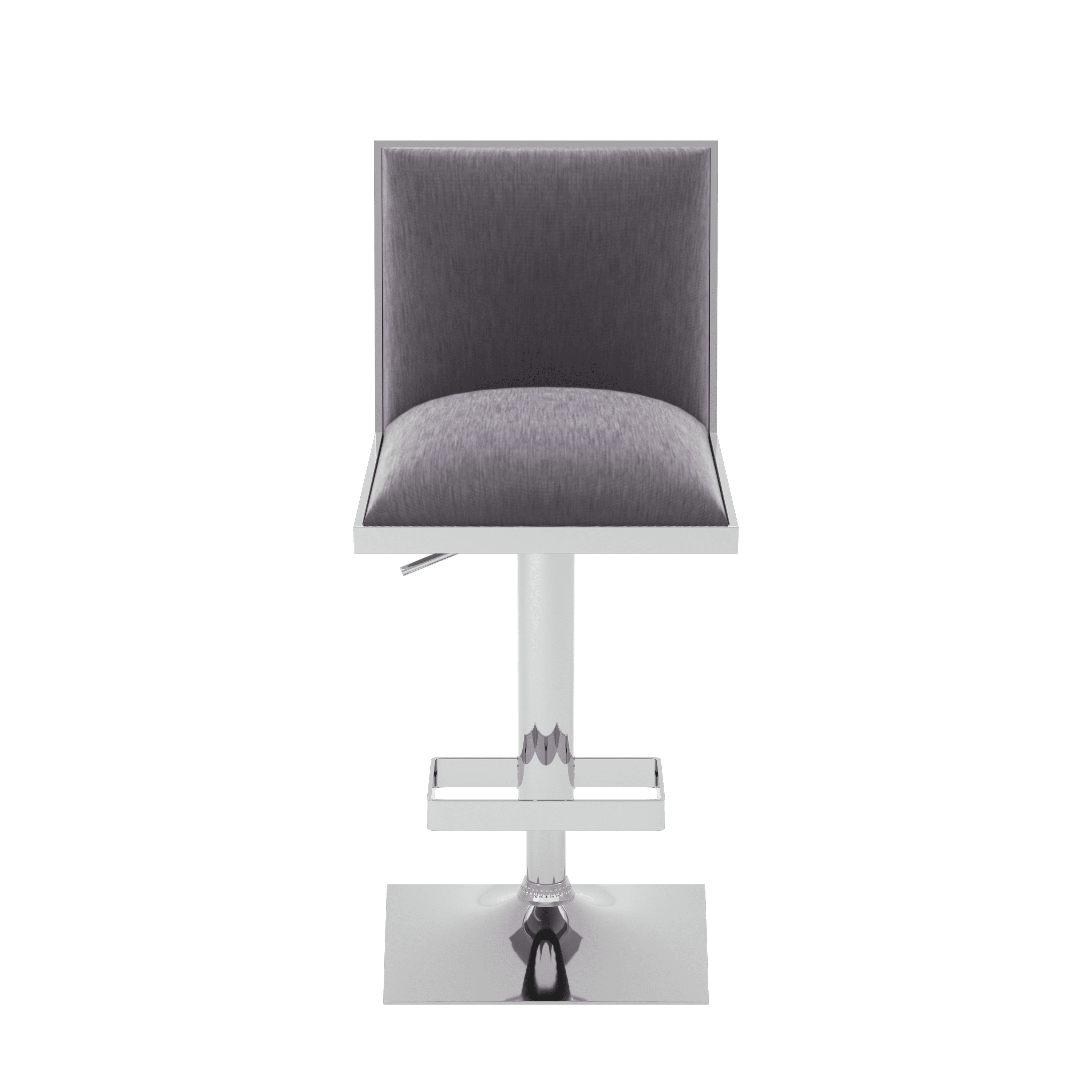 Furniture of America Pacine Contemporary Padded Swivel Bar Stool, Gray