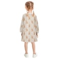 thumbnail image 3 of Girls' long-sleeved dress Cookie Man Girls' A-line dress with ribbed cuffs Soft and comfortable, 3 of 6