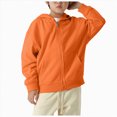 thumbnail image 3 of TOWED22 Hoodies for Teen Girls Boys Baggy Zip Up Classic Hooded Sweatshirts Casual Solid Long Sleeve Jacket with Pockets(Orange,18-24 M), 3 of 5