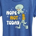 thumbnail image 3 of SpongeBob SquarePants - Squidward Nope Not Today - Women's Short Sleeve Graphic T-Shirt, 3 of 6