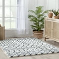 thumbnail image 6 of Well Woven Cambrana Blue Super Thick & Soft Tribal Diamond Stripes Area Rug 8x10 (7'10" x 9'10"), 6 of 8