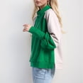 thumbnail image 2 of WEAIXIMIUNG Mignons Chandails Femmes Manches Color Block Col Montant Manches Longues Chandail Décontracté Haut, 2 of 8