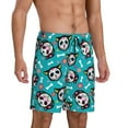 thumbnail image 2 of Logiee Cartoon Dog And Cat Print Men's Pajama Shorts with Drawstring & Pockets,Sleep Shorts for Men,Sleepwear Bottoms,Elastic Waistband Loungewear-4X-Large, 2 of 6