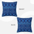 thumbnail image 3 of LNWH Decorative Pillow Covers, Blue Seamless Textile Square Sofa Decorative Knit Pillow Case, 26"x26", 3 of 8
