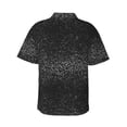 thumbnail image 3 of Daiia Black And White Dotted Hawaiian Shirt for Men Gentle Cotton Regular Short Sleeve Casual-Medium, 3 of 9