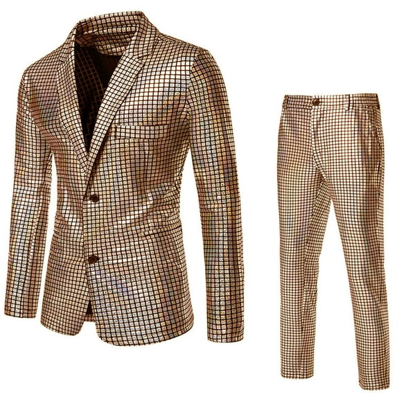 Zylarhe Mens Retro Punk Gothic Suit Jacket Double Wedding Suit Jacket Stage Performance Two Piece Suit Men Classic