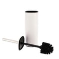 thumbnail image 2 of Square White Metal Toilet Brush and Holder - Modern Bathroom Cleaning Tool with Sturdy Handle, Splash Guard, Removable Inner Protection, Contemporary Style - Fits Minimalist Decor, 2 of 8