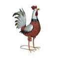 thumbnail image 5 of Alpine Corporation Metal Silver and Rust Rooster Decor, 5 of 12