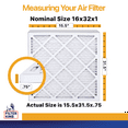 thumbnail image 2 of Filter King 16x32x1 Air Filter | 12-PACK | MERV 13 HVAC Pleated A/C Furnace Filters | MADE IN USA | Actual Size: 15.5 x 31.5 x .75", 2 of 5