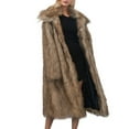 thumbnail image 2 of gbyLJF Women's Fuzzy Winter Coat Solid Color Faux Fur Fleece Open Front Long Cardigan Warm Outwear Jackets, 2 of 6