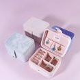 thumbnail image 2 of ZheElen Women Jewelry Box Storage Multi-function Earring Button Organizer Travel Ornaments Case Gift Display Decorations Leather Pink Plush Pink, 2 of 6