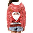 thumbnail image 4 of Xoenoiee Santa Claus with Antler Christmas Girls Boys Zip-Up Hoodies Kids Fall Winter Warm Sweatshirt Jacket with Pocket Youth Long Sleeve Shirt Top Teen Clothes Outfits, 6-7 Years, 4 of 7