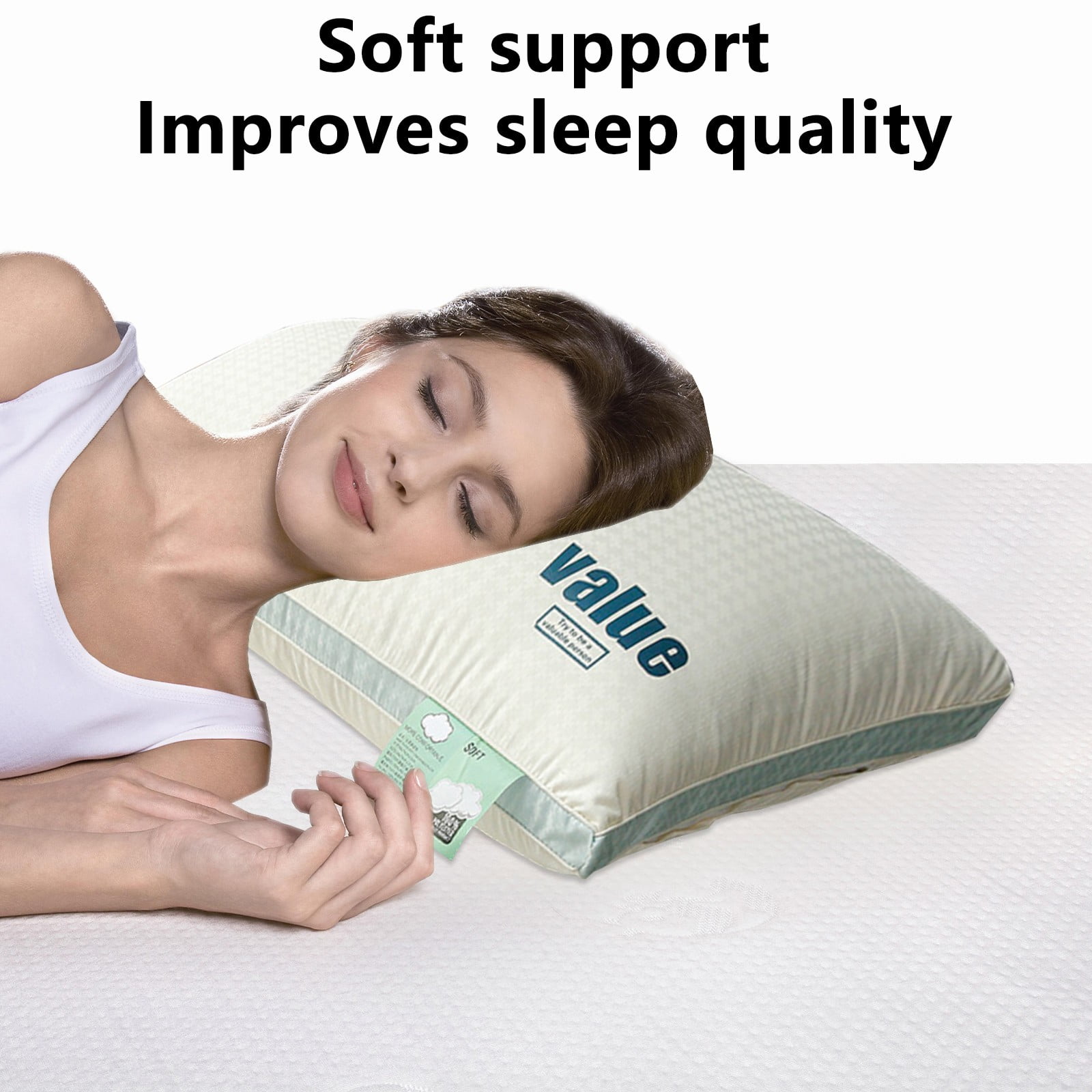 HBYJLZYG Pillows Spa Neck Protection Pillow Knitted Cottons Class