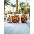 thumbnail image 6 of Outdoor Pillows Waterproof, Fall Thanksgiving Bedding Throw Pillows with Insert for Couch Sofa Bed, Football Pumpkins Maple Leaves Modern 12x20 Inch Pillowcases Decorative Patio Pillow Set of 2, 6 of 8