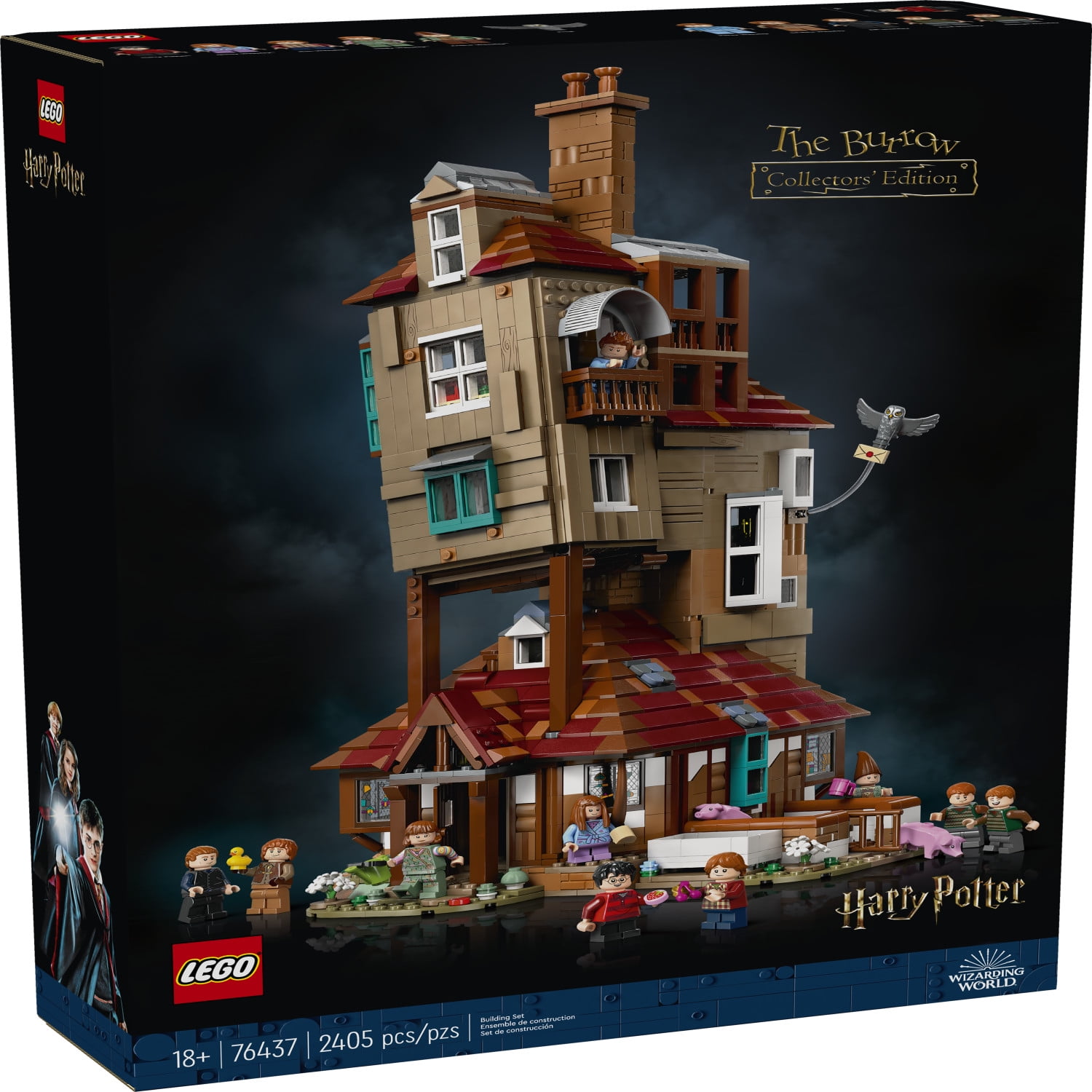 LEGO Harry Potter The Burrow – Collectors’ Edition, Weasley House, Collectible Building Set - 10 Minifigures Plus Errol the Owl - Gift for Adult Fans of the Wizarding World - 76437