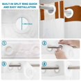 thumbnail image 4 of No Hook Shower Curtain, Burnt Orange Beige Striped Shower Curtains for Bathroom with See Through Top Window, Modern Farmhouse Retro Lines Waterproof & Washable Bath Curtain Stall 48"x72", 4 of 9