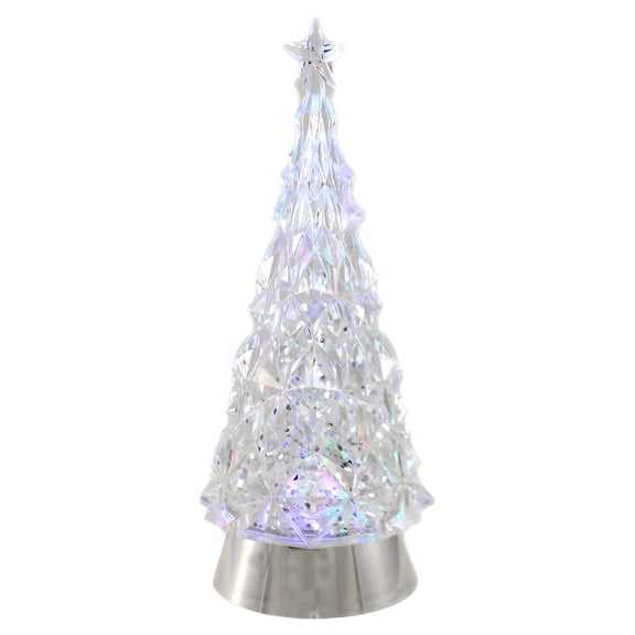 Roman 133078 Led Swirl Tree with Star, 11 inch, Clear