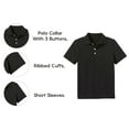 thumbnail image 3 of GBH Boys School Uniform Short Sleeve Pique Polo Shirt (Little Boys & Big Boys), 3 of 7