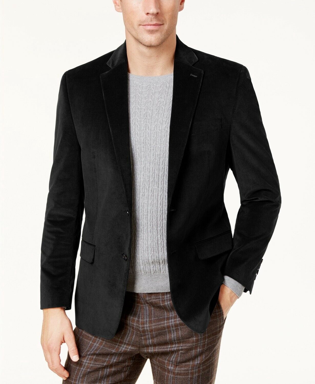 Lauren Ralph Lauren Men's Classic-Fit UltraFlex Corduroy Sport Coat - Black