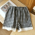 thumbnail image 4 of yillto Womens Boxer Shorts Cotton Plaid Pajamas Short Pants 2025 Lounge Sleepwear Beach Bottoms with Pockets, 4 of 7