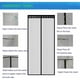 thumbnail image 5 of Magnetic Screen Door 140x220cm, Fiberglass Screen Door, Anti-Fly Curtains for Door Automatic Closing Ultra Fine Mesh without Drilling (Black),, 5 of 5