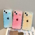 thumbnail image 4 of iPhone 14 Pro Max Case 6.7 inch,Cute Clear Summer Gradient Shell Water Droplet Shape Camera Frame Wavy Edge Flower Edge Transparent Full Protection TP, 4 of 4