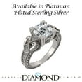 thumbnail image 6 of Asscher Cut Engagement Ring, Pure Brilliance Cubic Zirconia, Vintage Look-Platinum Plated -Size 6, 6 of 7
