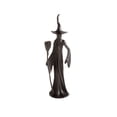thumbnail image 2 of QLUEWX Halloween Sculpted Black Witch Statue, Resin Gothic Witch Figurine with Broomstick, 10 Inch Vintage Black Witch Sculpture Decor for Tabletop Mantel Shelf Home Holiday Party Decoration, 2 of 8