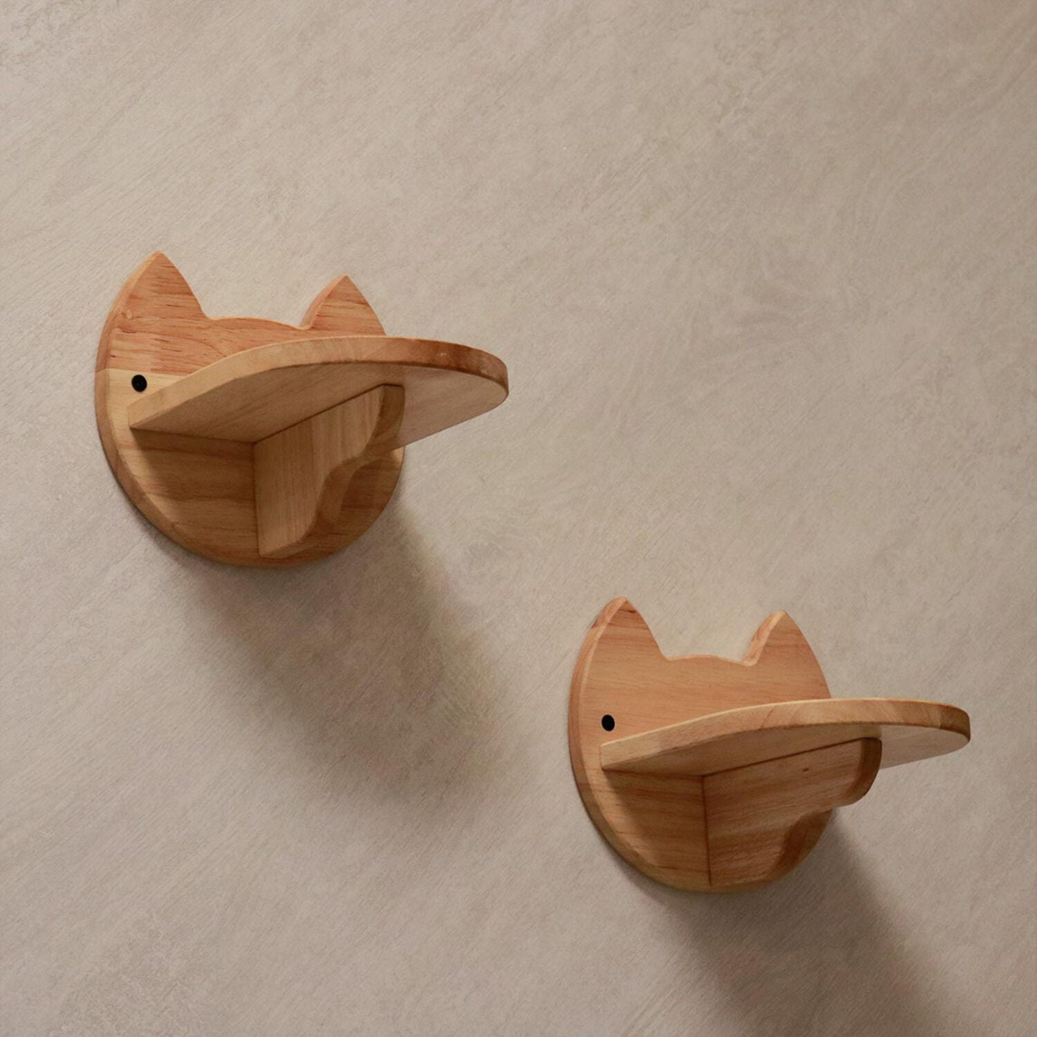 PETOMG Cat Wall Steps, Cat Shelf, Cat Ladder, Cat Walks(2PCS)| Rubberwood