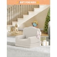 thumbnail image 1 of QinaQin Sofá infantil 2 en 1 convertible para toddler, se transforma en sillón lounge cómodo y práctico, ideal para cuarto de juegos, lectura, descanso diario y uso en espacios pequeños, 1 of 6