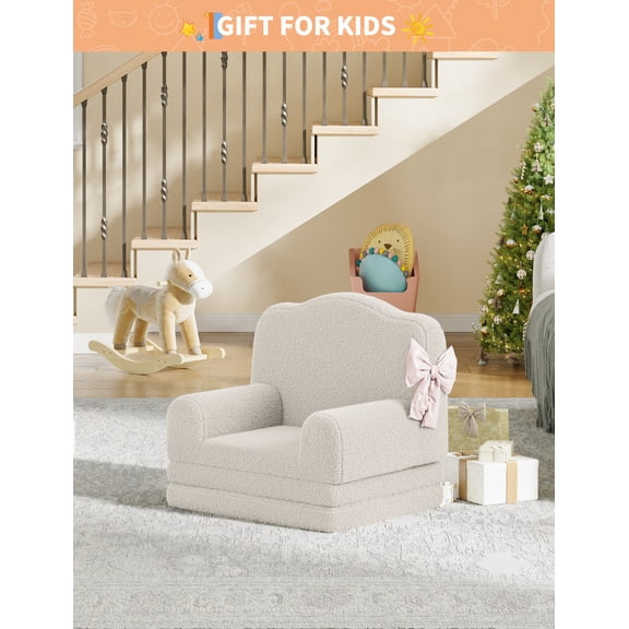 Accreate Kids Couch, 2-in-1 Convertible Toddler Sofa & Lounger