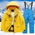 thumbnail image 2 of Krdevn Children's Ski Suit Multi Pocket Jacket and Pants Kid Winter Windbroof Snowboarding Winter Warm Snow Suits Unisex,Kids Outfit,14-16 Years, 2 of 9