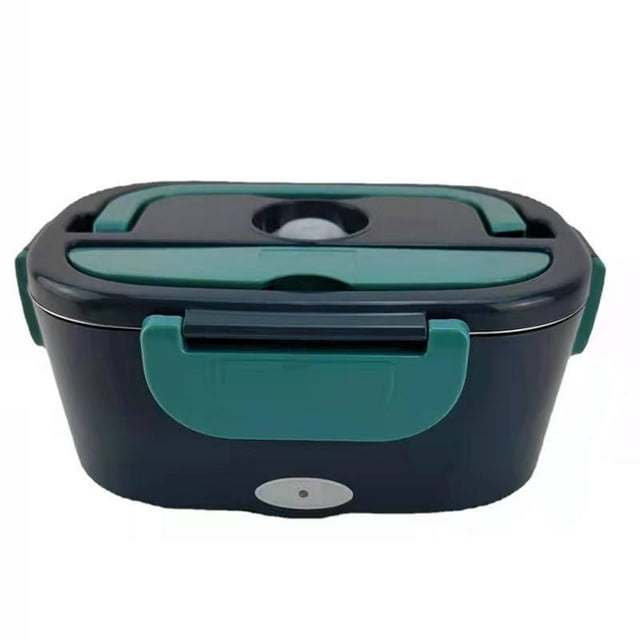 Fiambrera eléctrica calentador de alimentos 3 en 1 calentador de alimentos portátil a prueba de fugas calentado coche/hogar con contenedor de acero inoxidable extraíble de 1,5 l