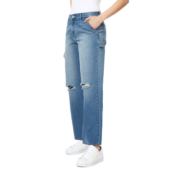 WallFlower Women's Carpenter Denim Low-Rise Insta Classic Juniors Jeans