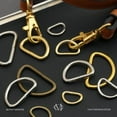 thumbnail image 4 of 1 1/4 & 1 1/2 Inches D-Ring Findings Metal Non Welded D Rings for Belts Bags Lanyard Leathercraft Avail 4 Colors (1 1/2" x 20 pcs, Antique Brass), 4 of 7