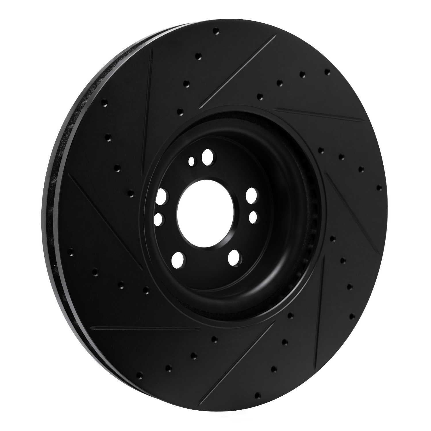 Dynamic Friction Company 633-63180R DFC Brake Rotor - Drilled And Slotted - Black
