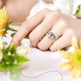 thumbnail image 3 of Guodhu Silver Womens Rings Colorful Cubic Zirconia Ring Vintage Birthstones Rings for Women Personalized Mothers Ring for Mom Wife Grandmother, 3 of 9