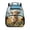 Cow Sunflower Print, variant on Police Car Print Kids School Backpack 13.5 Inch Water Resistant Breathable Preschool Bookbag with Adjustable Padded Straps for Boys Kindergarten Primary School