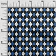 thumbnail image 1 of oneOone Polyester Lycra Blue Fabric Argyle Check Diy Clothing Quilting Fabric Print Fabric By Yard 56 Inch Wide, 1 of 4
