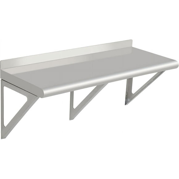 Qinaqin 48 inch Stainless Steel cm de Anchoall Estante NSF Commercial Anchoall-Mounted Shelving Appliance & Equipment Metálico Anchoith a Backsplash y Two Brackets para Kitchen